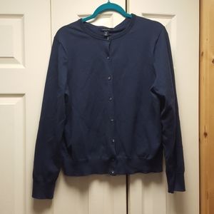 Navy Lands End Cardigan